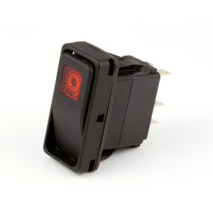 Cleveland 19994 Rocker Switch, DPDT, Amber Lighted, Momentary