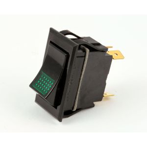Groen Z087951 Switch, Rocker, DPST, Lighted Green