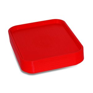 TRAY FOOD RED 14X18 DZN