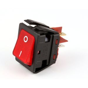 Magikitchn 60142401 Rocker Switch, Red Lighted, DPDT, 120V